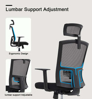 Fauteuil de bureau moderne de luxe en gros, chaise de direction confortable inclinable pivotante ergonomique en maille, chaise de gaming réglable BIFMA pour le bureau à domicile