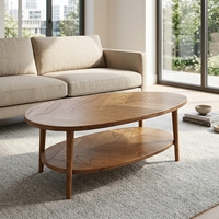 Table basse d'appoint en bois massif de frêne, design moderne et minimaliste, avec motifs durables et personnalisables, pour salon