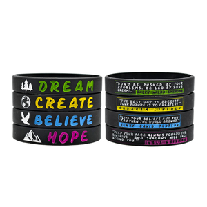 Bracelets en silicone <span class=keywords><strong>de</strong></span> motivation <span class=keywords><strong>de</strong></span> haute qualité peuvent être fabriqués avec votre propre logo bracelets activités promotionnelles bracelets en caoutchouc - Product Image 4