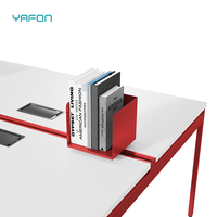 Mobilier de bureau moderne, panneau de particules, ordinateur de bureau, bureau pour 4 places, poste de travail