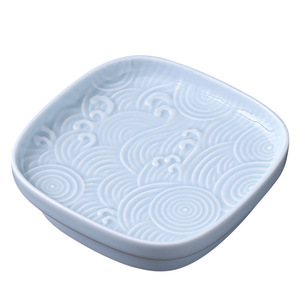 Assiette carrée en céramique de style chinois, faite à la main, pour sauces, fruits, idéale pour les fêtes, origine Dehua - Product Image 5