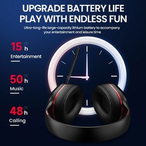 Picun P80X Wireless Dynamic RGB Lighting Gaming Headset with ANC Function, 40-50 Hours Battery Life, For <b>Phones</b>/Tablets/PCs - Product Image 2