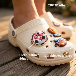 Nouvel Arrivage Breloques pour Chaussures en PVC, Badges et Breloques 2026, en Caoutchouc de Designer Personnalisé, pour <span class=keywords><strong>Crocs</strong></span>, avec Logo, pour Femmes et Hommes - Product Image 2