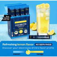 Boisson en poudre d'électrolytes personnalisée OEM sans sucre Sachets de 40 bâtonnets Poudre d'électrolytes d'hydratation en sachet