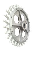 Roue de guidage complète à 30 dents D485mm avec axe en acier inoxydable de 40mm pour ligne d'abattage et de traitement de volailles
