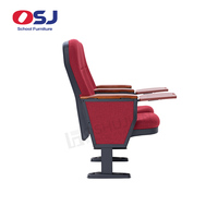 Chaise d'auditorium moderne OSJ avec tablette d'écriture, mobilier de théâtre, salle de conférence scolaire, chaises inclinables pour cinéma, utilisation hôtelière