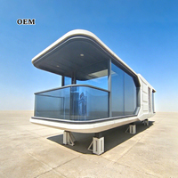 Capsule spatiale mobile avec cuisine et salle de bain pour appartement et hôtel