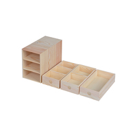 Organisateur de bureau en bois Tenice avec 3 tiroirs Tiroirs de rangement de bureau Mini coffre en bois et petites armoires pour fournitures de bureau