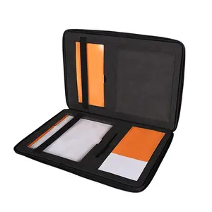 File Bag Hardshell Travel EVA Water Resistant Portable Portfolio Document File Zipper Case File Bag For Pen Pad Planners Sketchbook