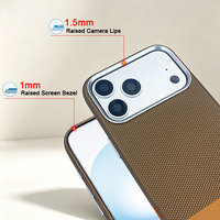 Étui de protection pour téléphone en PU bicolore mat texturé pour iPhone 15 Pro, fermeture magnétique, ajustement fin, boutons indépendants