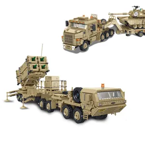 liangjun 628 Military Series 628014-15 M983 Missile Vehicle, M1070 Armored Vehicle Building Block Assembly Decoration Toy Gift