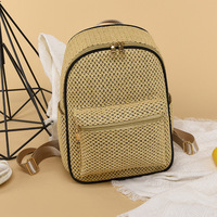 Nouveau produit Sac en paille Sac à dos pour femme Mode été Sac à dos de plage en plein air Sac à dos cool