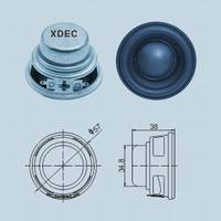 Haut-parleur professionnel en néodyme de 2 pouces (57 mm) à large bande, 4 ohms, 10 W, 15 W de puissance maximale, audio cristallin, Bluetooth