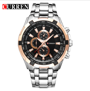 Curren 8023 Montre pour homme Montres-bracelets à quartz en acier inoxydable - Product Image 1