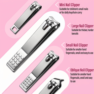 Ensemble d'outils de manucure et de pédicure portable, kit de soin des ongles en métal avec étui à fermeture éclair pour salon, voyage, usage domestique - Product Image 2
