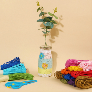 Cordon artisanal torsadé Foska, couleurs assorties, 100% <span class=keywords><strong>corde</strong></span> en papier kraft naturel pour projets d'art et d'artisanat faits à la main - Product Image 5