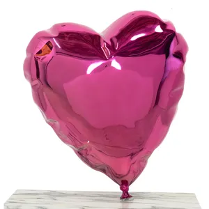 Park Decoration Outdoor Large Size Customized Color Fiberglass Heart Sculpture