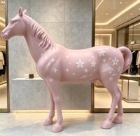 Statue de cheval en fibre de verre à motif graffiti, grande sculpture de cheval pour la décoration de centres commerciaux, mariages et événements photo