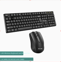 Ensemble clavier et souris sans fil W100 - Clavier et souris sans fil 2,4 G pour ordinateur portable, ordinateur de bureau, économie d'énergie