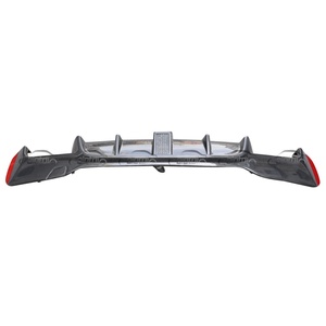 3D Style Carbon Fiber Rear Diffuser Bumper Lip <b>Splitters</b> Fin Spoiler Flaps for BMW 5 Series G30 F90 M5 - Product Image 5