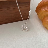Collier en argent sterling 925 YBS en forme de cheval, porte-bonheur, avec chaîne en corde, pour femme, tendance, minimaliste, inspiré de la forêt