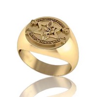 Bague en argent sterling 925, bijoux juifs, symbole IDF, Forces de défense israéliennes, Chai, Jérusalem, Judaïca