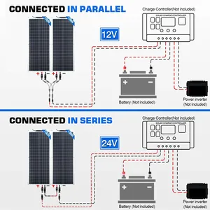 Professional Custom-Made 200W Flex Adhesive Solar Panel Monocrystalline Silicon Film Flexible Solar Panels