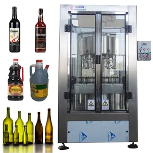 Otomatik 12 kafaları 200ml 375ml 750ml cam şişe votka viski şarap dolum şişeleme makinesi