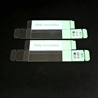 Boîte d'emballage pliable en plastique PET vert pour dentifrice, brosse à dents et articles de toilette quotidiens