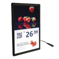 Label Harga LCD 10.1'' Poster Digital Warna Penuh Layar Label Rak Elektronik Layar Ganda Pengeras Suara Elektronik Dalam Ruangan
