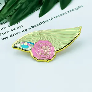 RENHUI Ombre Rose Flowers Rosette Boys Floral Mens Flower Coat Custom Metal Crafts Badges Lapel Pins Enamel Pins