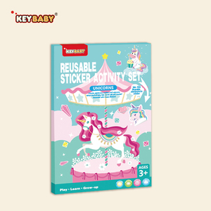 Keybaby personalizado niños actividad reutilizable libro de pegatinas para niños juguetes educativos libros pegatinas electrostáticas con sobre - Product Image 6