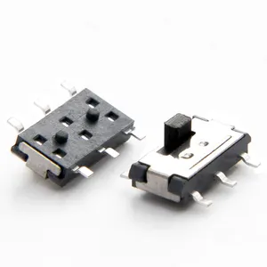 Miniature Slide switch 2 steps operating functions switch 6 pins slide switch SMT LY-SS08