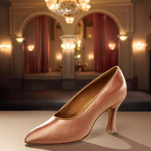 क्लासिक सैटिन महिला बॉलरूम और साल्सा नृत्य जूते व्यापक फिटनेस सामाजिक नृत्य जूते मॉडल 7797 - Product Image 3