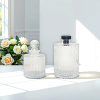 Emballage en verre de forme unique 200ml bouteille de diffuseur de roseau de désodorisant rechargeable bouteille d'aromathérapie d'huile essentielle
