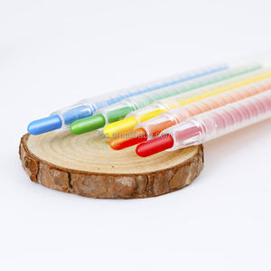 Crayons de <span class=keywords><strong>cire</strong></span> personnalisés à 8 couleurs pour enfants, crayons gras multicolores, sac en vrac OPP, vente en gros - Product Image 1