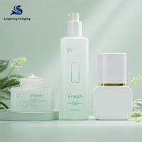 Botol Kaca Perawatan Kulit dengan Pompa Lotion Toner 120ml Lotion 100ml Serum 40ml Krim Wajah 50g & 30g Botol Sampel Kosong