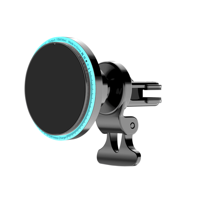 New LED Strong Magnetic Phone Holder Car Wireless Charger for iPhone 15 14 13 12 Series