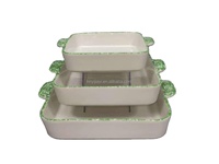Ensemble de plats à pâtisserie rectangulaires en céramique, épaisseur personnalisée, plat à pâtisserie profond, utilisation polyvalente