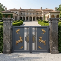 Portail de jardin et de voie d'accès en alliage d'aluminium traité thermiquement, écologique et haut de gamme, style chinois moderne, entrée de villa, design personnalisé