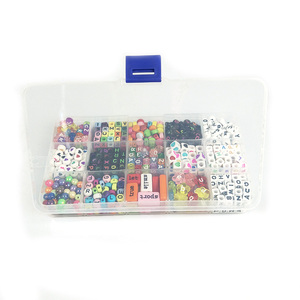 Free Sample Hot Selling HNES Acrylic Alphabet <strong>Beads</strong> <strong>Kit</strong> for Necklace Bracelet Making Round/Square Shapes Various Sizes (6-12mm) - Product Image 3