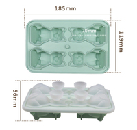 Bac à glaçons en silicone de qualité alimentaire en forme de chat, 50 ml, couleur personnalisable, idéal pour la crème glacée maison – Vente chaude, écologique