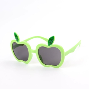 Cute Korean-Style Anti-UV Sunglasses for Kids Boys and Girls with Trendy Orange Gold White <b>Frames</b> for Beach Use - Product Image 1
