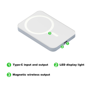 แบตเตอรี่สำรองแม่เหล็กไร้สาย 20W ความจุ 5000mAh/10000mAh ชาร์จเร็ว พร้อมแท่นวาง ชาร์จไฟแบบพกพา - Product Image 5