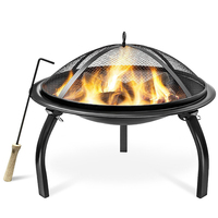 Barbecue Rotatif Multifonctionnel Haut de Gamme Moderne pour Bois de Chauffage, Gril de Jardin en Acier Corten avec Revêtement Noir Poudré, Certifié CE