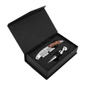 Poignée en bois de haute qualité avec pointe argentée ouvre-vin pour outils de Bar Double tête en acier ouvre-vin en bois de rose <span class=keywords><strong>tire</strong></span>-<span class=keywords><strong>bouchon</strong></span> - Product Image 4