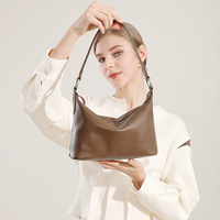 Sac à main demi-lune en cuir de luxe, style vintage bohème décontracté, pour femme, sac à bandoulière de soirée