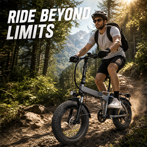 Vélo pliant en aluminium 20x4 0 Fat Tire 500W Motorisé Tout-terrain pour la conduite en montagne et en ville - Product Image 2