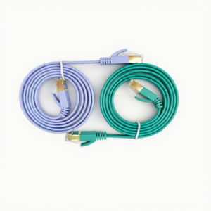 Cable Ethernet Cat6A de cobre, cable de conexión de red blindado plano de 1M, transmisión de datos de alta velocidad - Product Image 1