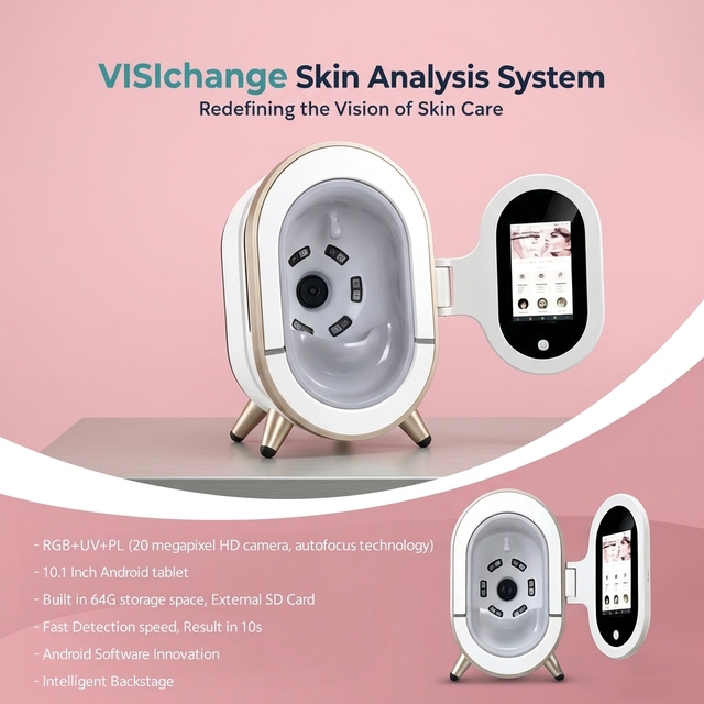 Newest 3D Skin Analyzer Digital Facial Scanner Beauty Equipment AI Technology for Commercial Estheticians EU Plug Analysis